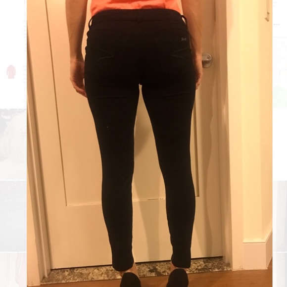 SEVEN JEANS BLACK LEGGINGS STRAIGHT PANTS - Picture 3 of 5